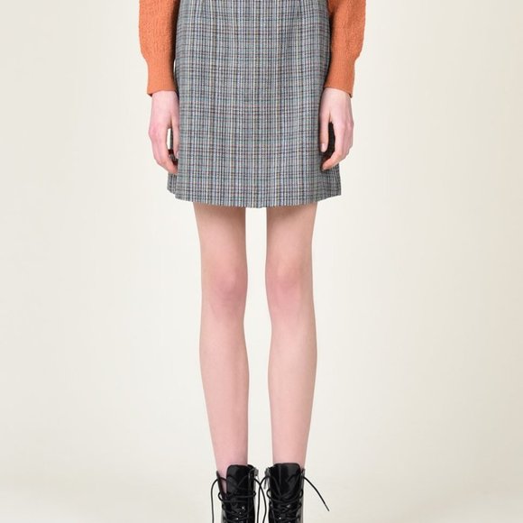 Plaid Mini with Belted Zip Pouch - Picture 2 of 4